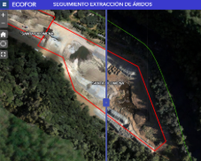 Equipo de trabajo en terreno forestal